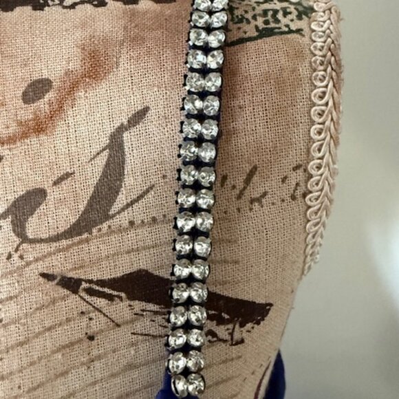 VINCE CAMUTO Cobalt Blue Purple Crystal Embellished Strap Mermaid Gown Dress 6 - Picture 10 of 14